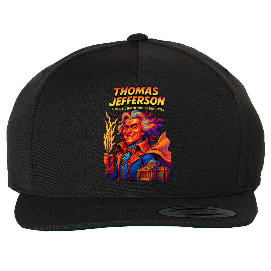 Thomas Jefferson The 3rd President Presidential Chronicles Wool Snapback Cap