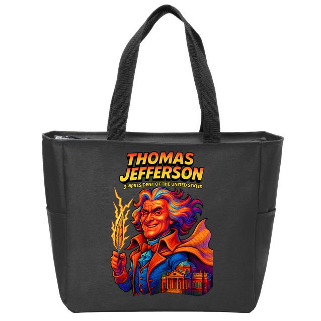 Thomas Jefferson The 3rd President Presidential Chronicles Zip Tote Bag