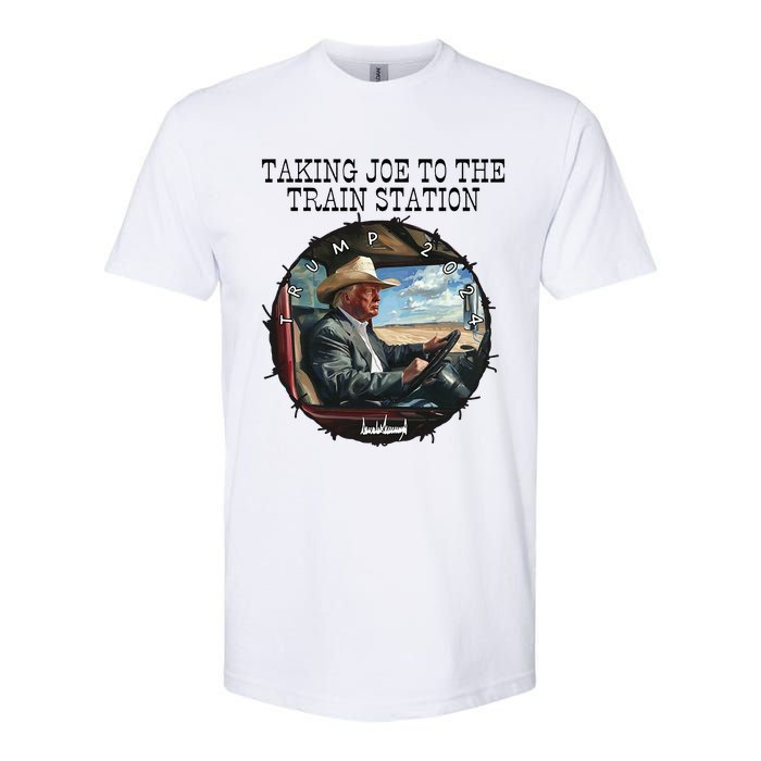 Taking Joe To The Train Station Trump 2024 Softstyle CVC T-Shirt