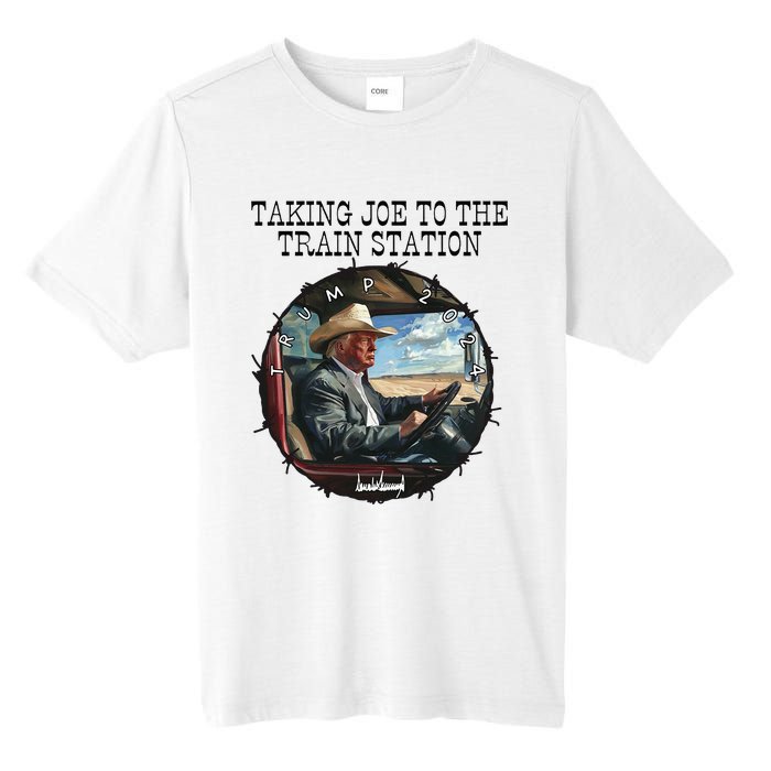 Taking Joe To The Train Station Trump 2024 Tall Fusion ChromaSoft Performance T-Shirt