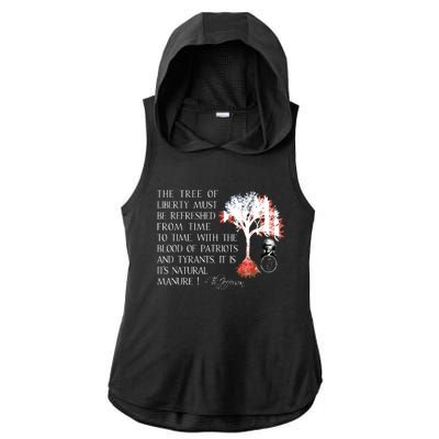 Thomas Jefferson Tree Of Liberty Ladies PosiCharge Tri-Blend Wicking Draft Hoodie Tank