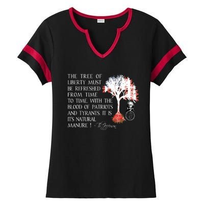 Thomas Jefferson Tree Of Liberty Ladies Halftime Notch Neck Tee