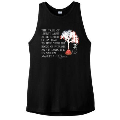 Thomas Jefferson Tree Of Liberty Ladies PosiCharge Tri-Blend Wicking Tank