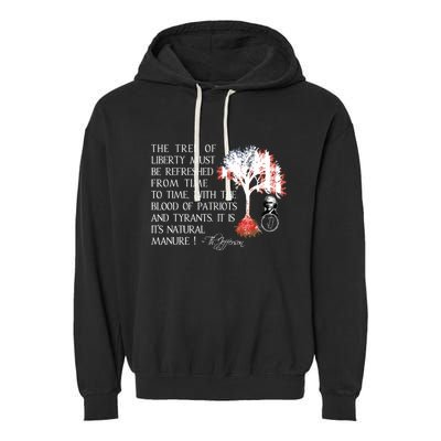 Thomas Jefferson Tree Of Liberty Garment-Dyed Fleece Hoodie