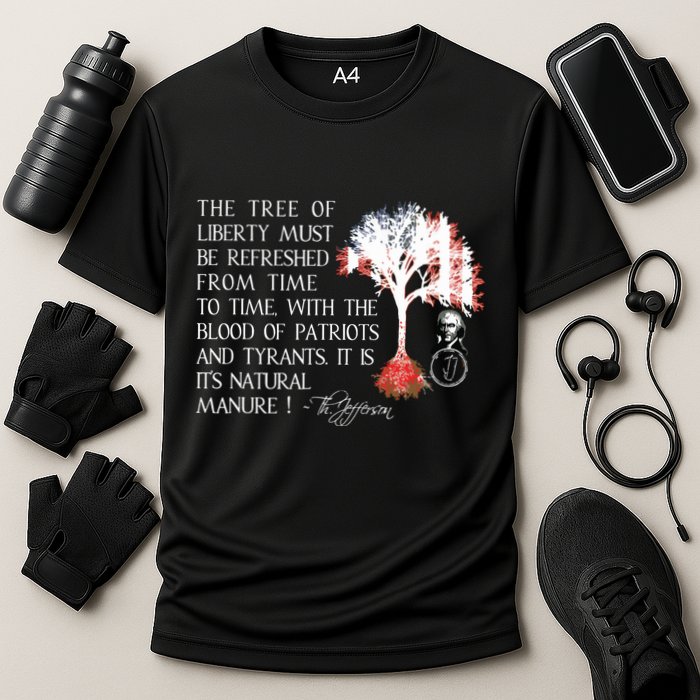 Thomas Jefferson Tree Of Liberty Cooling Performance Crew T-Shirt