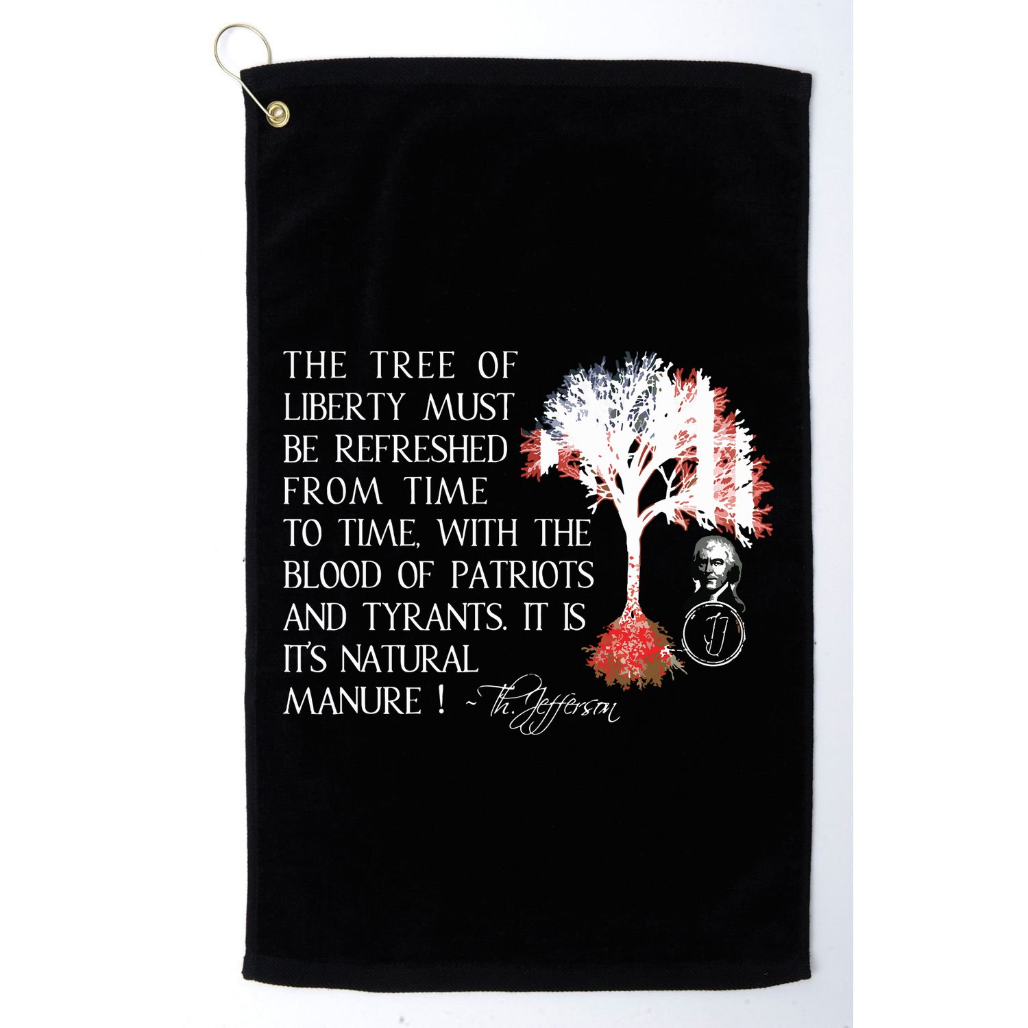 Thomas Jefferson Tree Of Liberty Golf Towel
