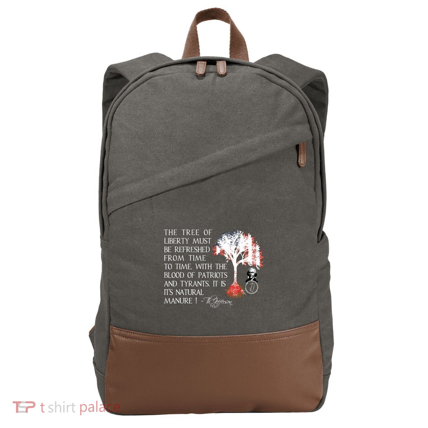 Thomas Jefferson Tree Of Liberty Cotton Canvas Backpack