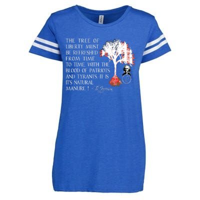 Thomas Jefferson Tree Of Liberty Enza Ladies Jersey Football T-Shirt