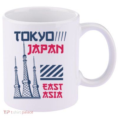 Tokyo Japan 11oz C Handle Ceramic Mug