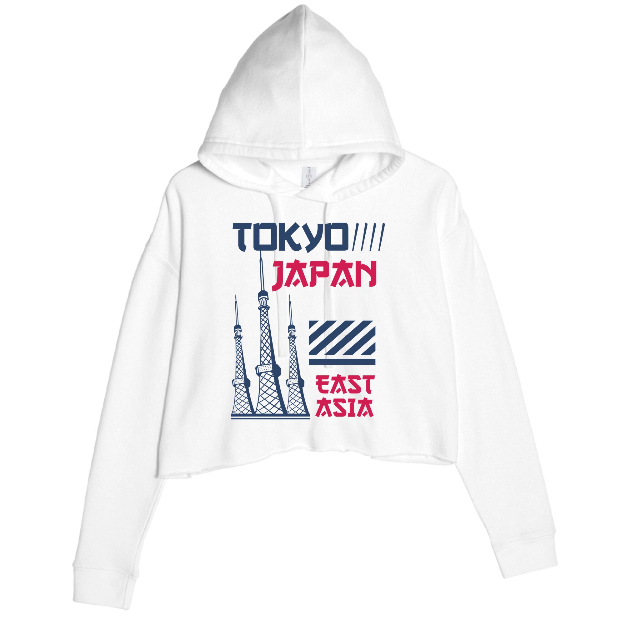 Tokyo Japan Crop Fleece Hoodie