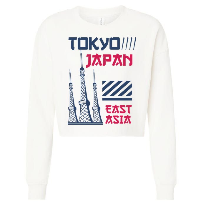 Tokyo Japan Cropped Pullover Crew
