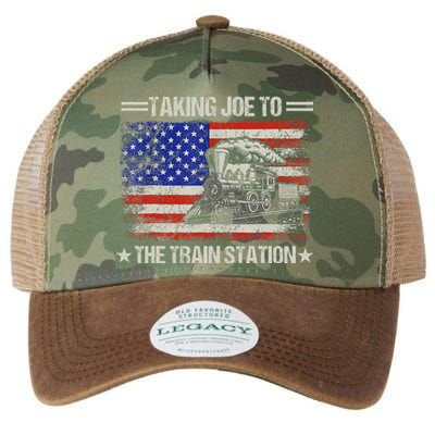 Taking Joe To The Train Station Trump 2024 Legacy Tie Dye Trucker Hat