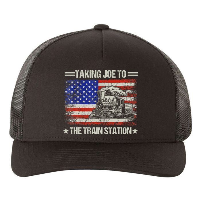 Taking Joe To The Train Station Trump 2024 Yupoong Adult 5-Panel Trucker Hat