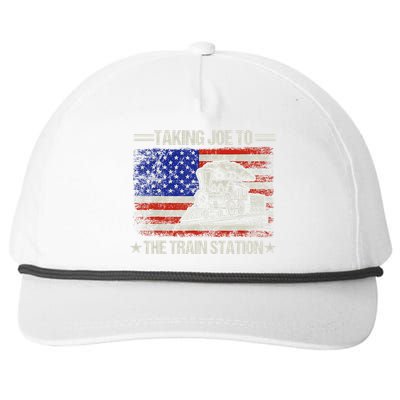 Taking Joe To The Train Station Trump 2024 Snapback Five-Panel Rope Hat