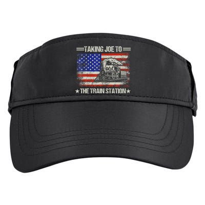 Taking Joe To The Train Station Trump 2024 Adult Drive Performance Visor