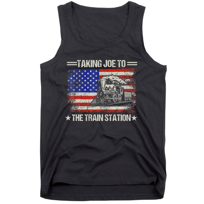 Taking Joe To The Train Station Trump 2024 Tank Top