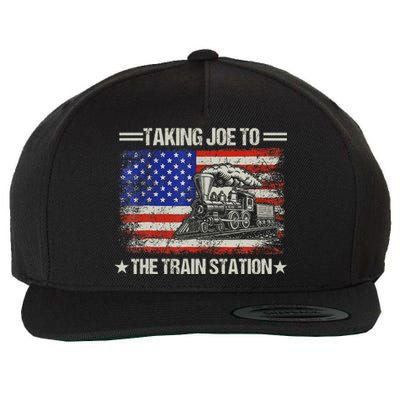 Taking Joe To The Train Station Trump 2024 Wool Snapback Cap