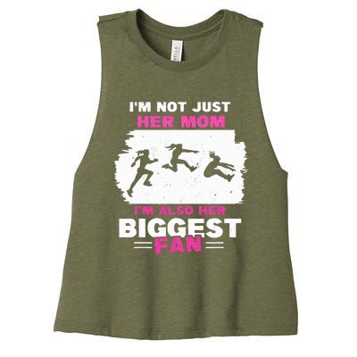 Triple Jumper Track And Field Mother Women's Racerback Cropped Tank