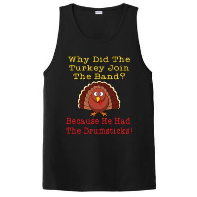 Thanksgiving Joke Turkey Drumsticks Band Drummer PosiCharge Competitor Tank