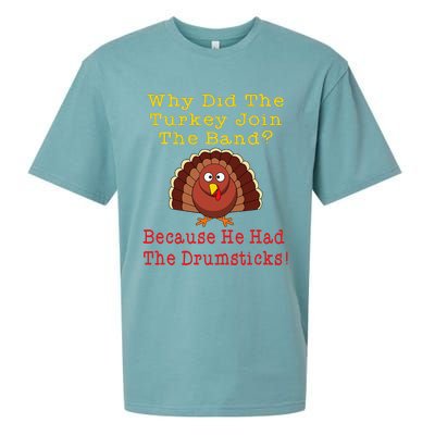 Thanksgiving Joke Turkey Drumsticks Band Drummer Sueded Cloud Jersey T-Shirt