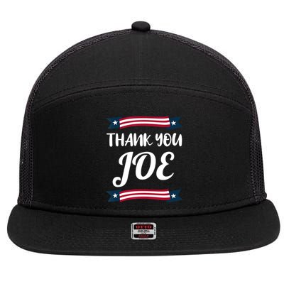 Thanks Joe Thank You Joe Biden 7 Panel Mesh Trucker Snapback Hat