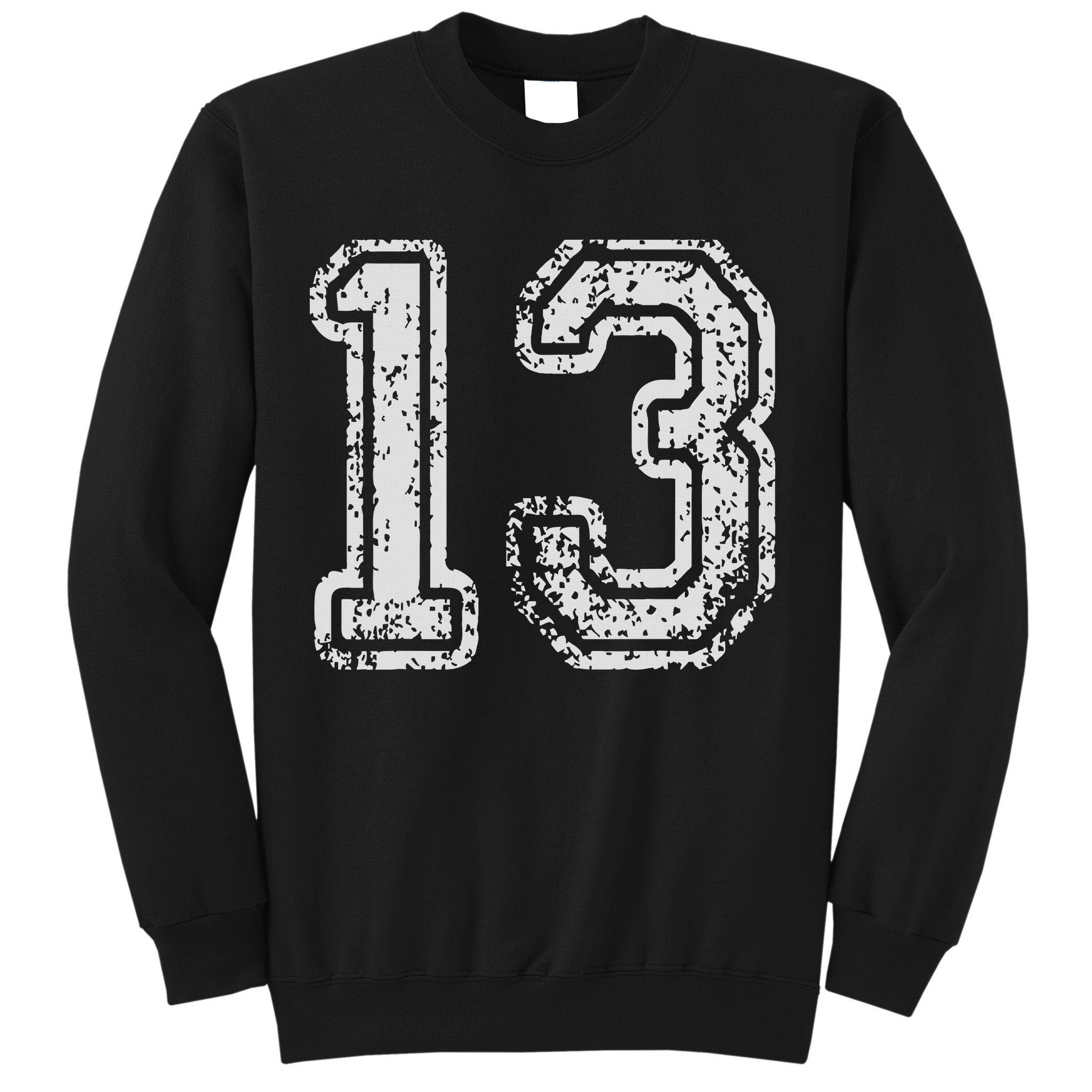 Team Jersey Uniforms Number 13 Thirteen School Sports Sweatshirt