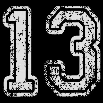 Team Jersey Uniforms Number 13 Thirteen School Sports T-Shirt