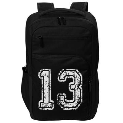 Team Jersey Uniforms Number 13 Thirteen School Sports Impact Tech Backpack