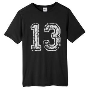 Team Jersey Uniforms Number 13 Thirteen School Sports Tall Fusion ChromaSoft Performance T-Shirt