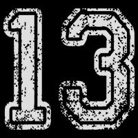 Team Jersey Uniforms Number 13 Thirteen School Sports 16 in Basic Backpack