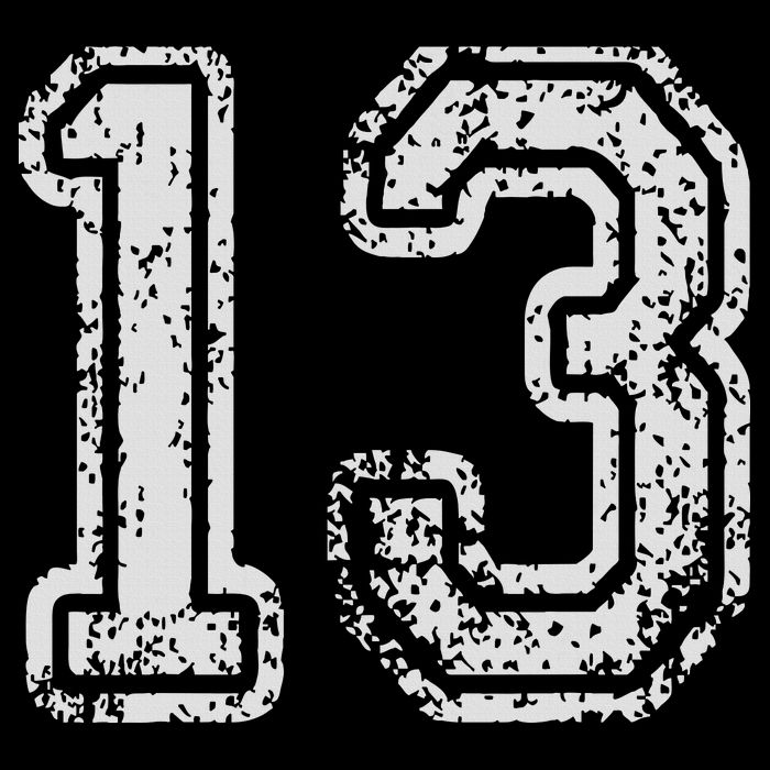 Team Jersey Uniforms Number 13 Thirteen School Sports 16 in Basic Backpack