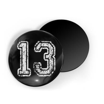 Team Jersey Uniforms Number 13 Thirteen School Sports Magnet