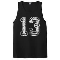 Team Jersey Uniforms Number 13 Thirteen School Sports PosiCharge Competitor Tank