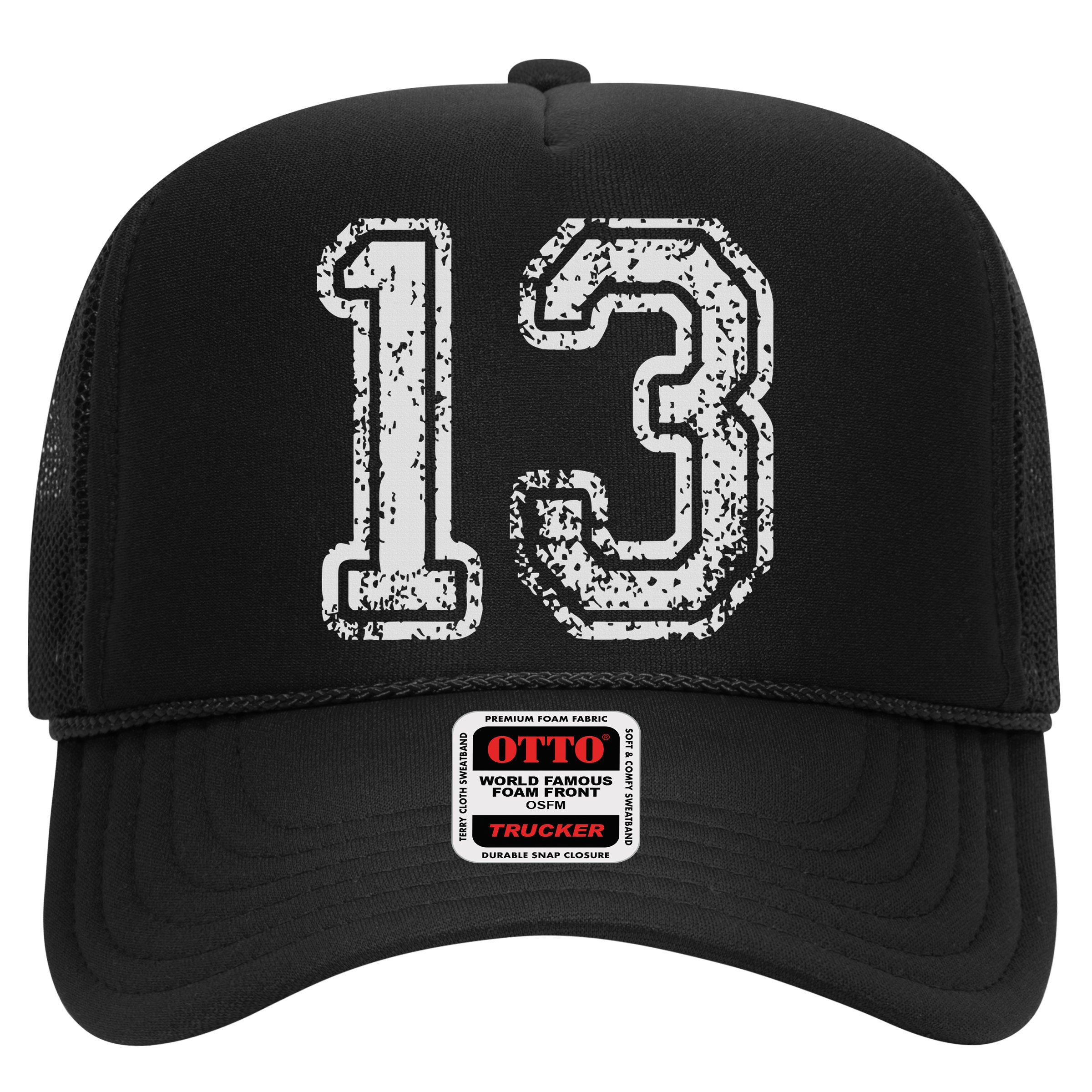 Team Jersey Uniforms Number 13 Thirteen School Sports Hat