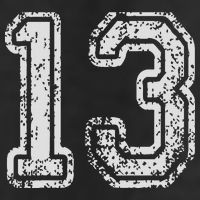 Team Jersey Uniforms Number 13 Thirteen School Sports Hat