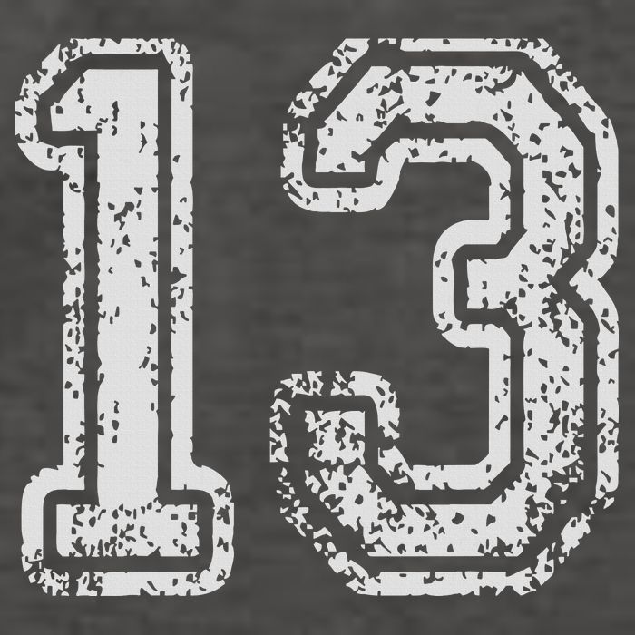 Team Jersey Uniforms Number 13 Thirteen School Sports Vector Backpack
