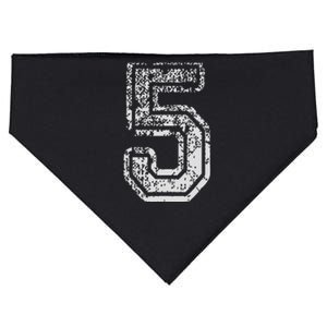 Team Jersey Uniforms Number 5 Five School Sports Birthdays USA-Made Doggie Bandana