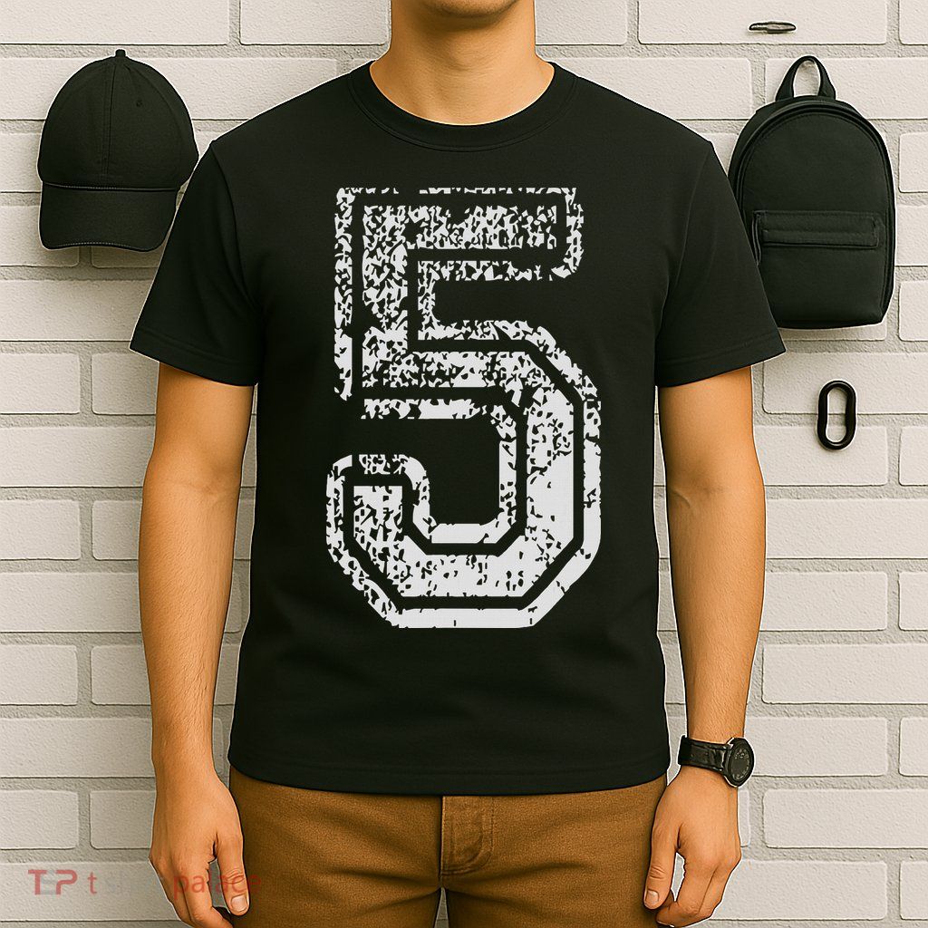 Team Jersey Uniforms Number 5 Five School Sports Birthdays T-Shirt