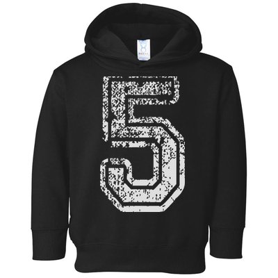 Team Jersey Uniforms Number 5 Five School Sports Birthdays Toddler Hoodie