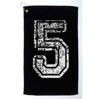 Team Jersey Uniforms Number 5 Five School Sports Birthdays Golf Towel