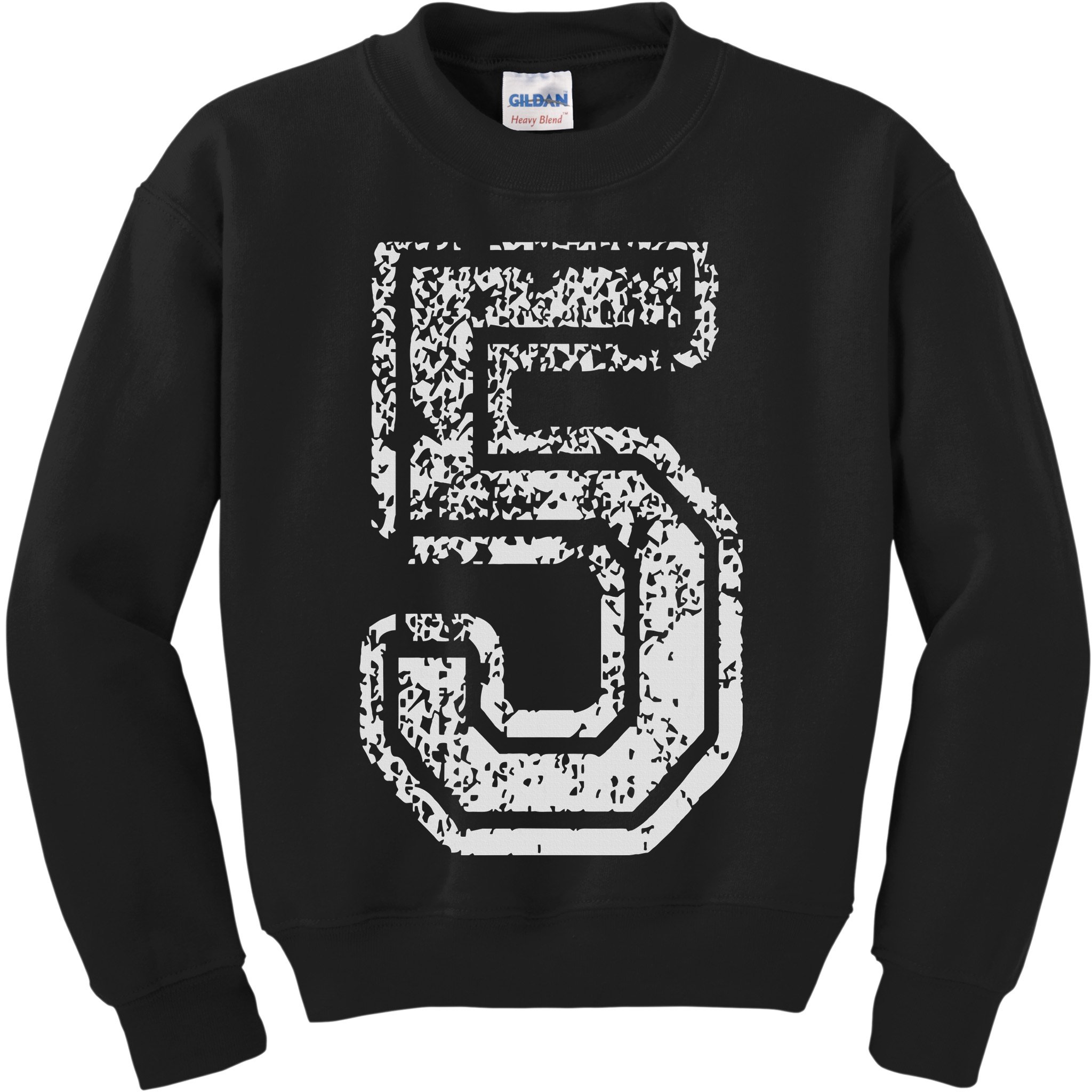 Team Jersey Uniforms Number 5 Five School Sports Birthdays Kids Sweatshirt