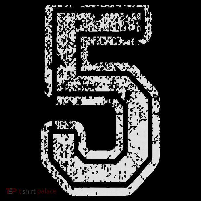 Team Jersey Uniforms Number 5 Five School Sports Birthdays Kids T-Shirt