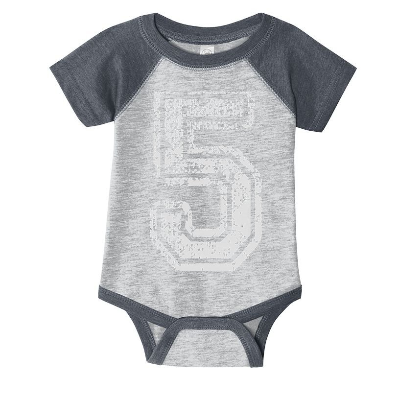 Team Jersey Uniforms Number 5 Five School Sports Birthdays Infant Baby Jersey Bodysuit