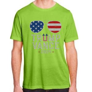 Trump Jd Vance 2024 Retro Stripe And Star Trump Vance 2024 Adult ChromaSoft Performance T-Shirt