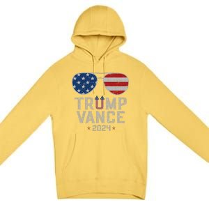 Trump Jd Vance 2024 Retro Stripe And Star Trump Vance 2024 Premium Pullover Hoodie