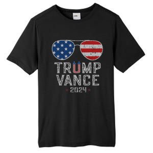 Trump Jd Vance 2024 Retro Stripe And Star Trump Vance 2024 Tall Fusion ChromaSoft Performance T-Shirt