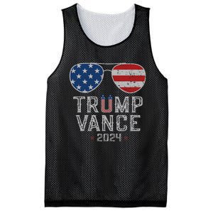 Trump Jd Vance 2024 Retro Stripe And Star Trump Vance 2024 Mesh Reversible Basketball Jersey Tank