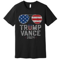 Trump Jd Vance 2024 Retro Stripe And Star Trump Vance 2024 Premium T-Shirt