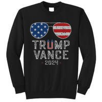 Trump Jd Vance 2024 Retro Stripe And Star Trump Vance 2024 Tall Sweatshirt