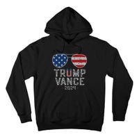 Trump Jd Vance 2024 Retro Stripe And Star Trump Vance 2024 Tall Hoodie